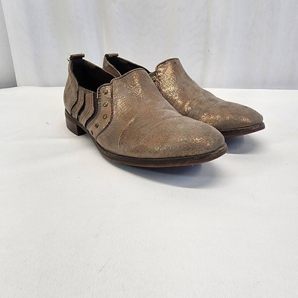 Clarks Trish Bell Slip On Booties Gun Metal Size 8